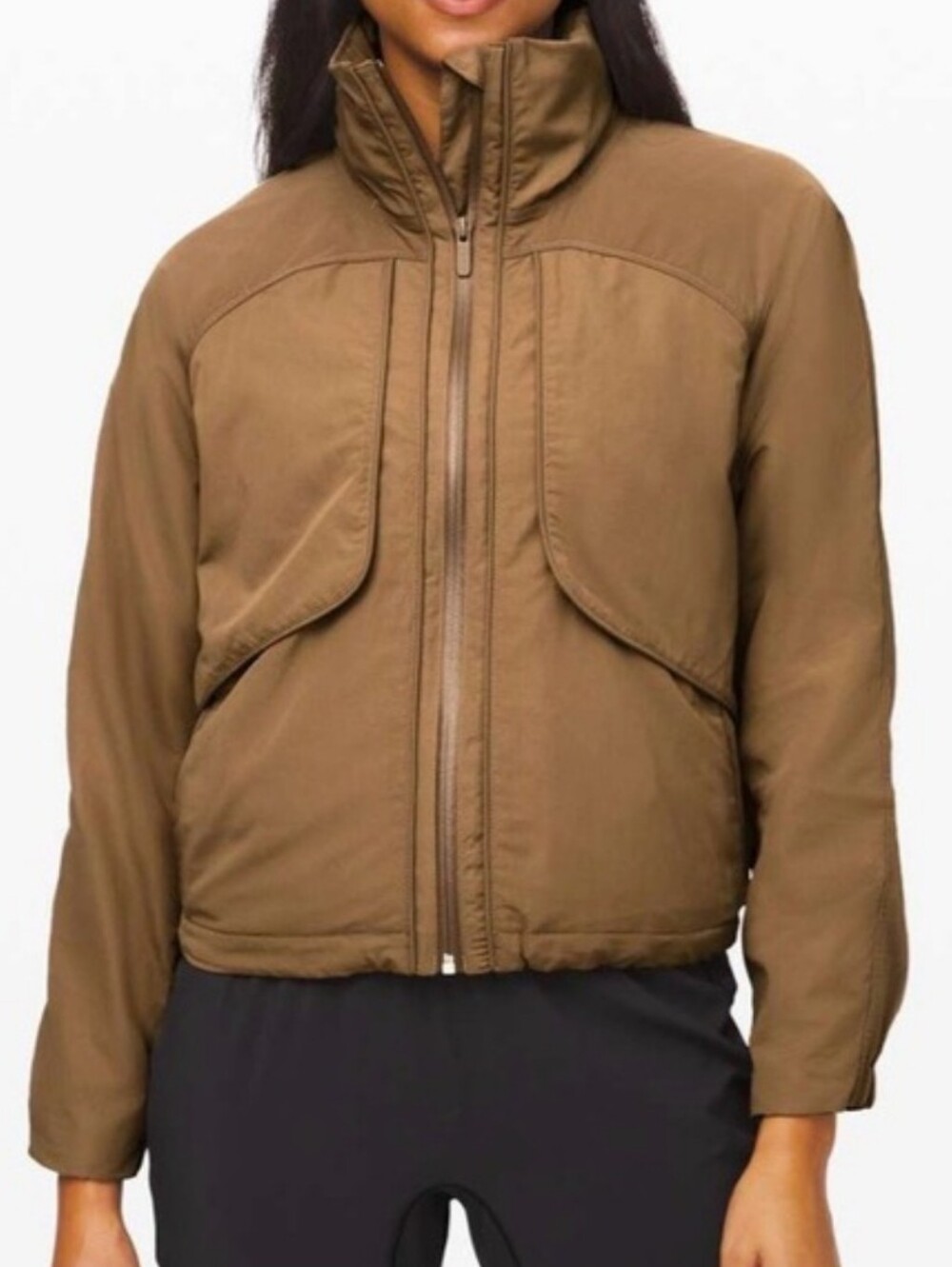 lululemon athletica Tan Puffer Jacket‎ with High Collar